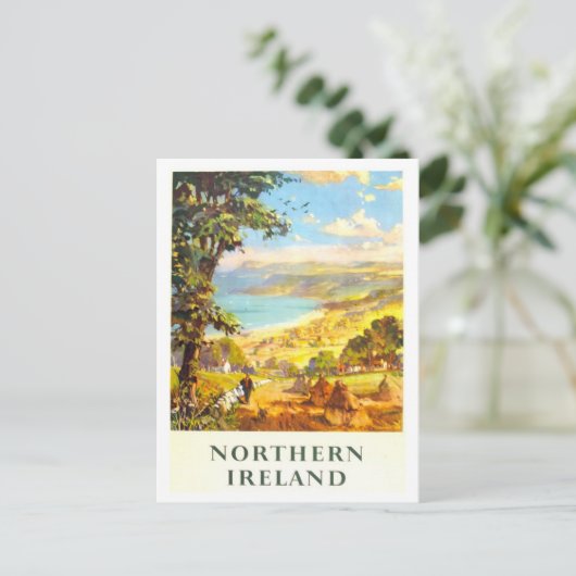  Noord-Ierland Travel Poster Briefkaart (Staand voorkant)
