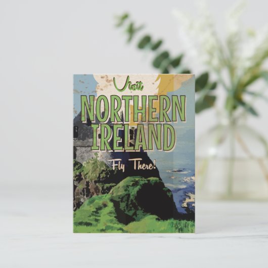 Noord-Ierland vintage-poster Briefkaart (Staand voorkant)