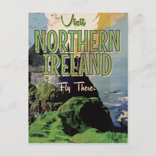 Noord-Ierland vintage-poster Briefkaart (Voorkant)