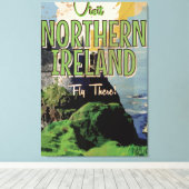 Noord-Ierland vintage-poster Canvas Afdruk (Insitu (Houten vloer))