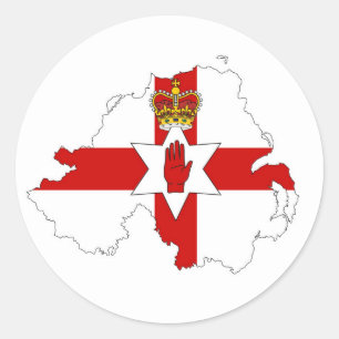 noord - ierland - vlag kaart verenigd koninkrijk ronde sticker