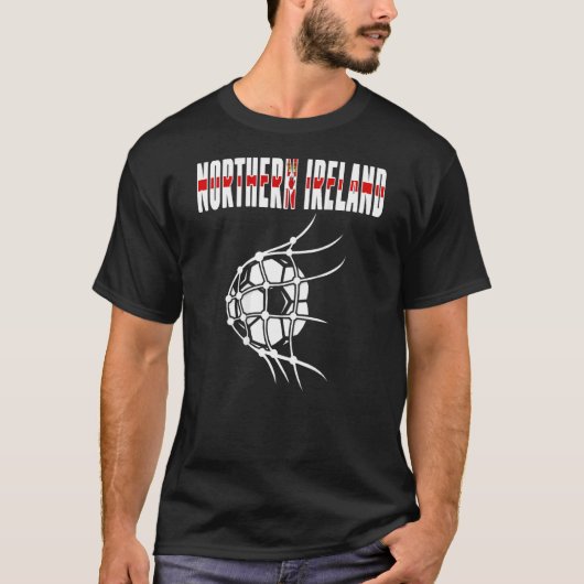 Noord-Ierland Voetbal op het net Noord-Iers T-shirt (Voorkant)