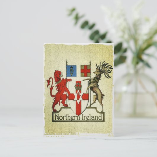 Noord-Ierland wapenschild Briefkaart (Staand voorkant)