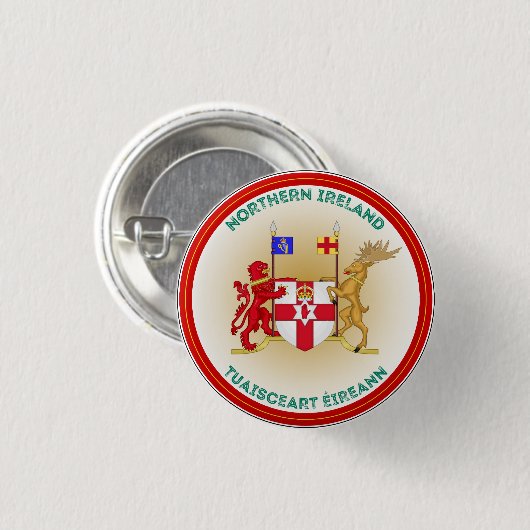 Noord-Ierse erfgoedemblem Ronde Button 3,2 Cm (Voorkant /achterkant)