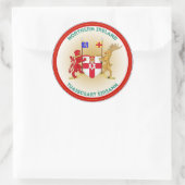 Noord-Ierse erfgoedemblem Ronde Sticker (Tas)