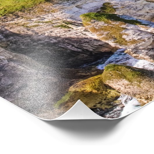 Noord-Ierse kust kliffen en turquoise Zee Foto Afdruk (Hoek)