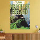 Noord-Ierse vintage reisposter Canvas Afdruk (Insitu (Woonkamer))