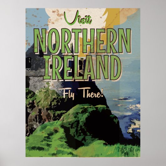 Noord-Ierse vintage reisposter Poster (Voorkant)