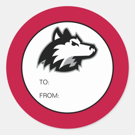 Noord-Illinois Huskies | Verjaardag Ronde Sticker (Voorkant)