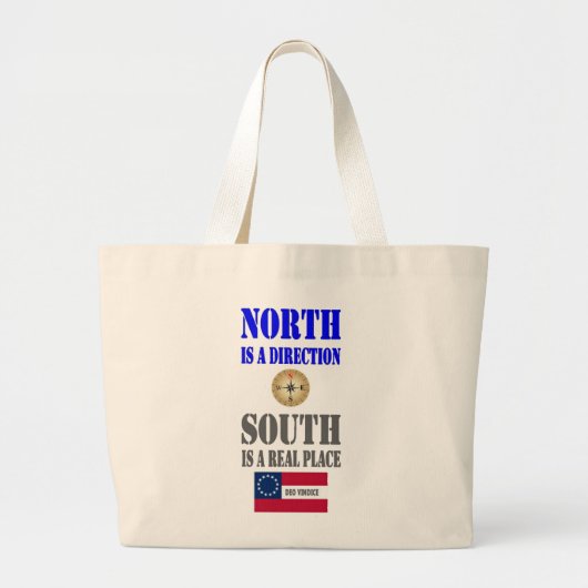 NOORD IS EEN RICHTING GROTE TOTE BAG (Voorkant)