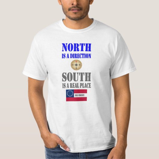 NOORD IS EEN RICHTING T-SHIRT (Voorkant)