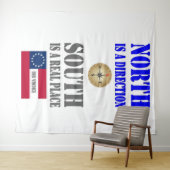 NOORD is een RICHTING, ZUID is een ECHTE PLEK Wandkleed (In Situ (horizontaal))