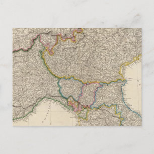 Noord-Italië met Sardinië Briefkaart