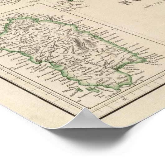 Noord-Italië met Sardinië Poster (Hoek)