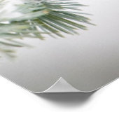 Noord-kardinaal mannetje op Blue Atlas Cedar Poster (Hoek)