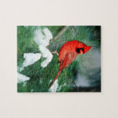 Noord kardinaal mannetje op boom, IL Legpuzzel (Horizontaal)