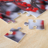 Noord-Kardinaal mannetje, Winter, IL Legpuzzel (Zijkant)