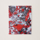 Noord-Kardinaal mannetje, Winter, IL Legpuzzel (Verticaal)