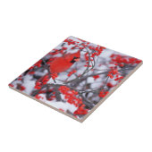 Noord-Kardinaal mannetje, Winter, IL Tegeltje (Zijkant)