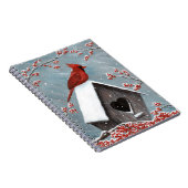 Noord-Kardinaal wintersneeuw Notitieboek (Rechterzijde)