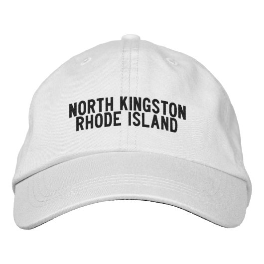 Noord Kingston Rhode Island Hoed Geborduurde Pet (Voorkant)