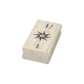 Noord-kompas met pijlen rubberen kunststempel rubberstempel (Stempel)
