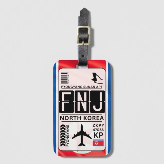 Noord-Korea Bagagelabel (Voorkant (verticaal))