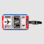 Noord-Korea Bagagelabel (Voorkant (horizontaal))