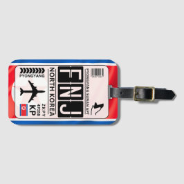 Noord-Korea Bagagelabel