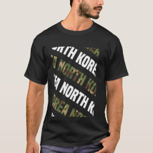 Noord-Korea Camo Pattern Green Camouflage T-shirt