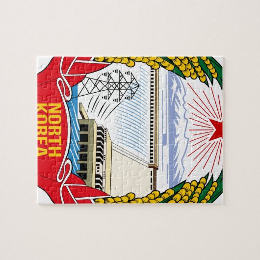 Noord-Korea Emblem Legpuzzel (Horizontaal)