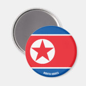 Noord-Korea Flag Charming Patriotic Magneet (Voorkant / Achterkant)