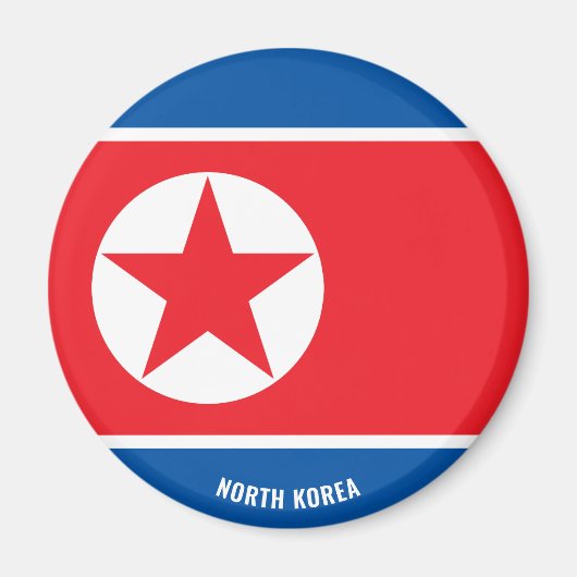 Noord-Korea Flag Charming Patriotic Magneet (Voorkant)