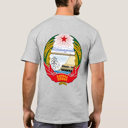 Noord-Korea Flag Independence Celebration T-shirt (Achterkant)