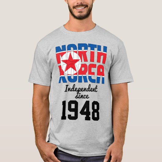 Noord-Korea Flag Independence Celebration T-shirt (Voorkant)