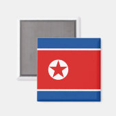 Noord-Korea Flag Magnet (Voorkant / Achterkant)