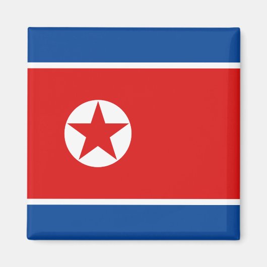 Noord-Korea Flag Magnet (Voorkant)