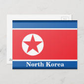  Noord-Korea Flag Reizen Toerisme Briefkaart (Voorkant / Achterkant)