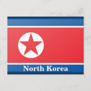 Noord-Korea Flag Reizen Toerisme Briefkaart