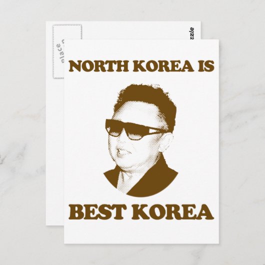 Noord-Korea is het beste Korea Briefkaart (Voorkant / Achterkant)