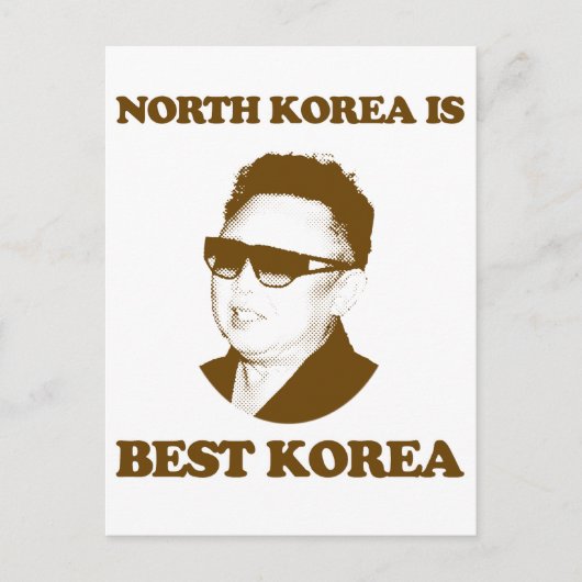 Noord-Korea is het beste Korea Briefkaart (Voorkant)