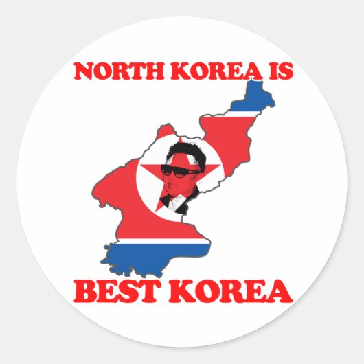 Noord-Korea is het beste Korea Ronde Sticker (Voorkant)