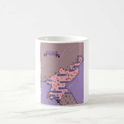 Noord-Korea kaart Koffiemok (Center)