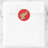 Noord-Korea kaart sticker (Tas)