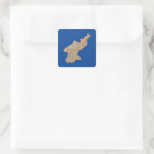 Noord-Korea Kaart Sticker (Tas)
