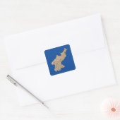 Noord-Korea Kaart Sticker (Envelop)