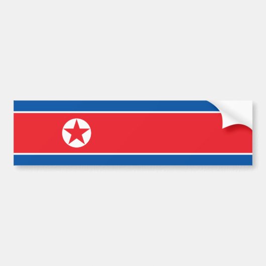 Noord-Korea/Koreaanse vlag Bumpersticker (Voorkant)