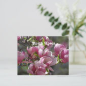 Noord-Korea Magnolia Briefkaart (Staand voorkant)