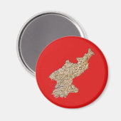 Noord-Korea Map Magnet (Voorkant / Achterkant)