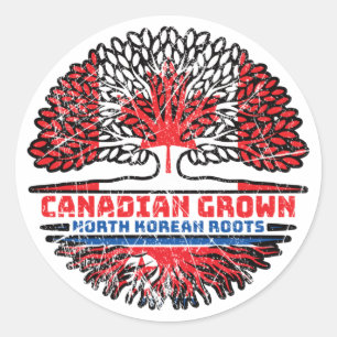 Noord-Korea Noord-Koreaanse Canadese Boom Ronde Sticker